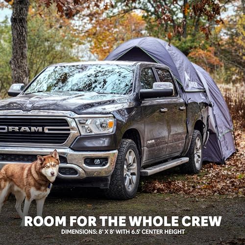Napier Backroadz Link | Truck Bed Tent Camping Accessory | 8' x 8' Ground Tent Attachment | 4-Person Tent | Attaches to Napier Pickup Truck Tents - Truck Tent Not Included | Green/Gray | Model 19200 - Image 5