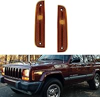 Vista 12 de Kit de lentes transparentes LED blancas compatible con Jeep Cherokee 1997 1998 1999 2000 2001 Luz de marcador de estacionamiento lateral