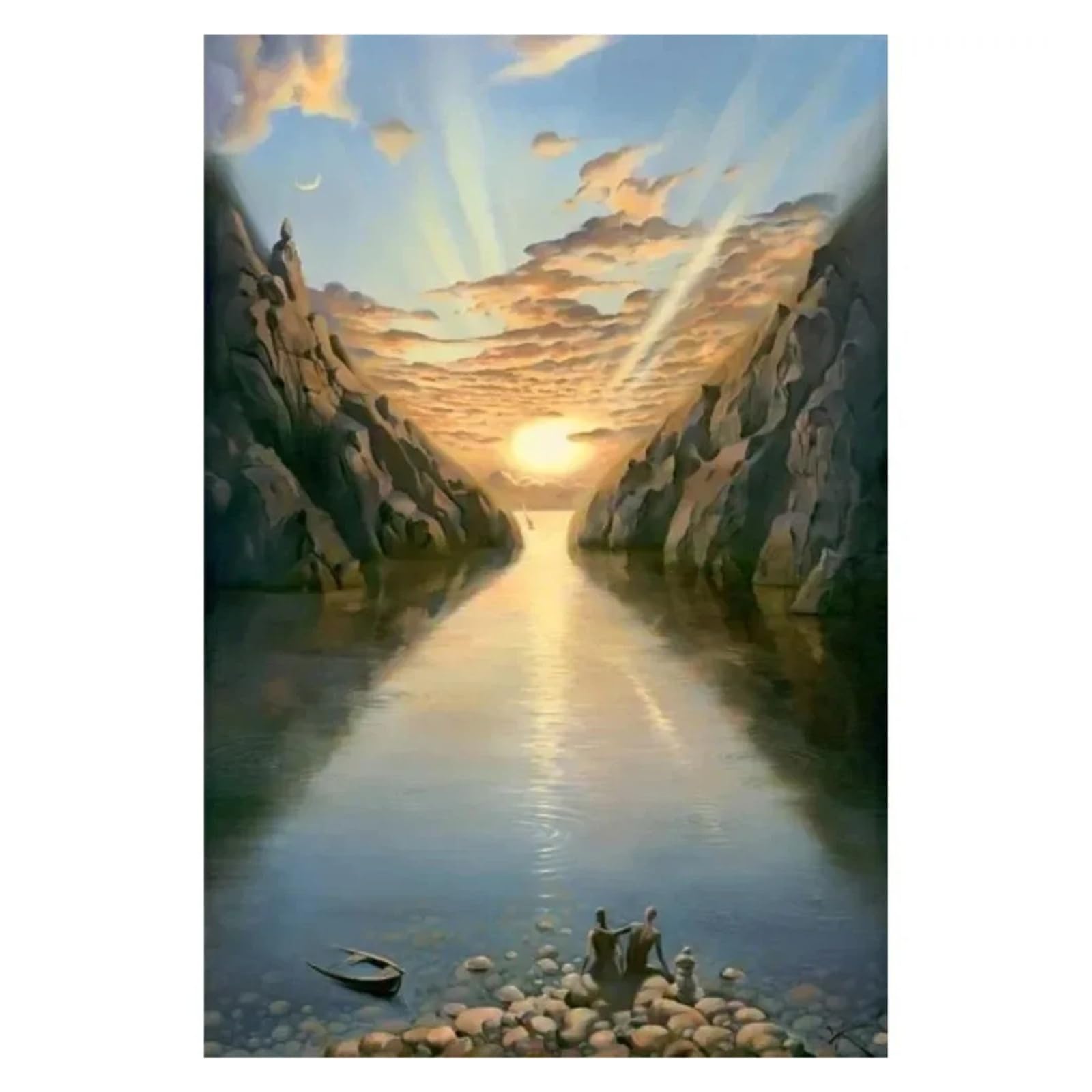 Xenite J Wall Art Canvas Prints Surrealism Poster Abstract Landscape Canvas Painting And Print Home Wall Art Pictures Decoration(,50X70cm)