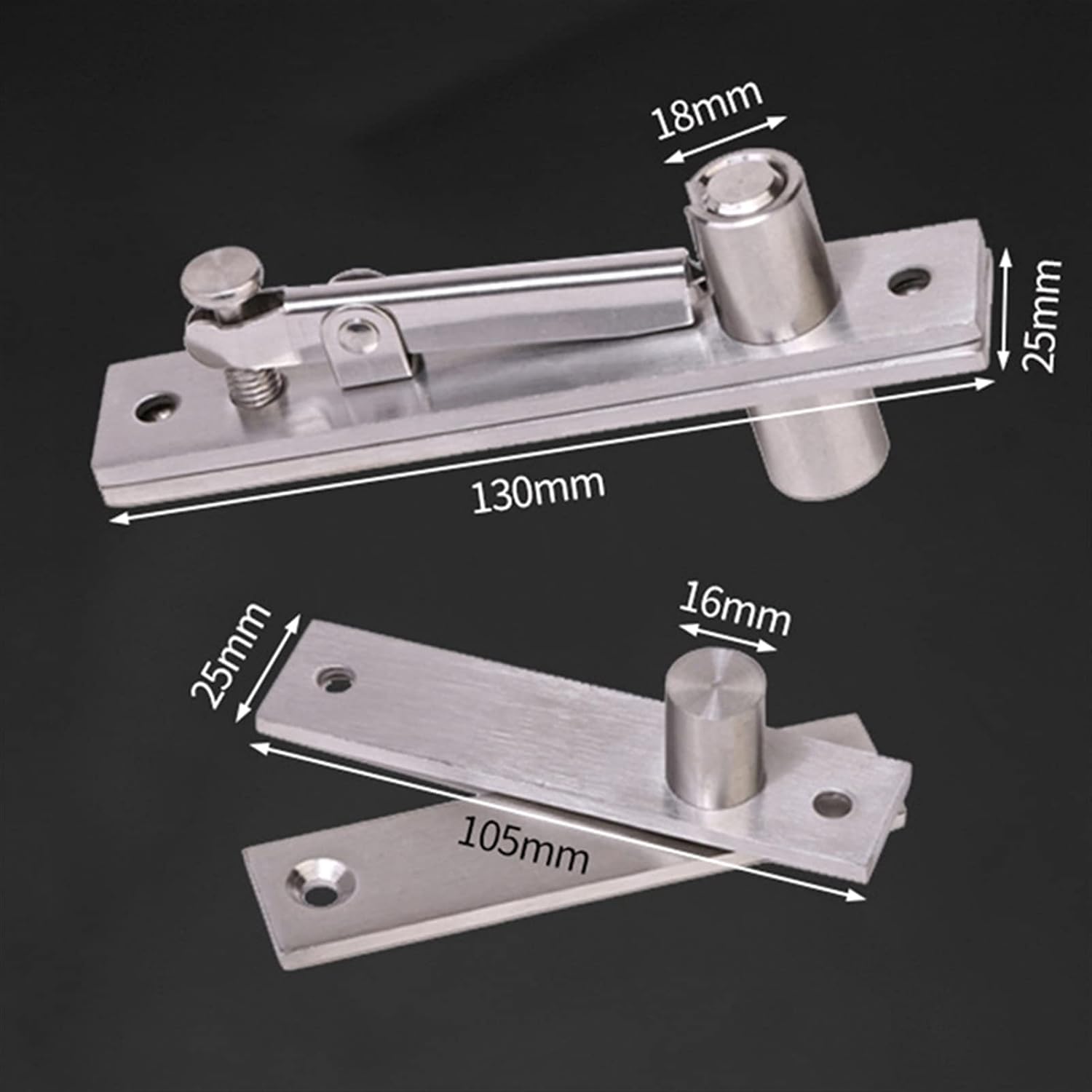 Hinge, Stainless Steel Pivot Door Hinge Heavy Duty Pivot Hinge for Wood Doors 360 Degree Shaft Stainless Steel Murphy Door Pivot Hinge