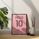 Oye Aalsi Lionel Messi Acrylic Glass Frame Wall Decor | Premium Football Poster with Black Frame | HD Printed Sports Artwork for Bedroom, Living Room, Office & Gaming Room | Modern Home Decoration Gift (Model - 1, 8inch x 12inch) gallery image