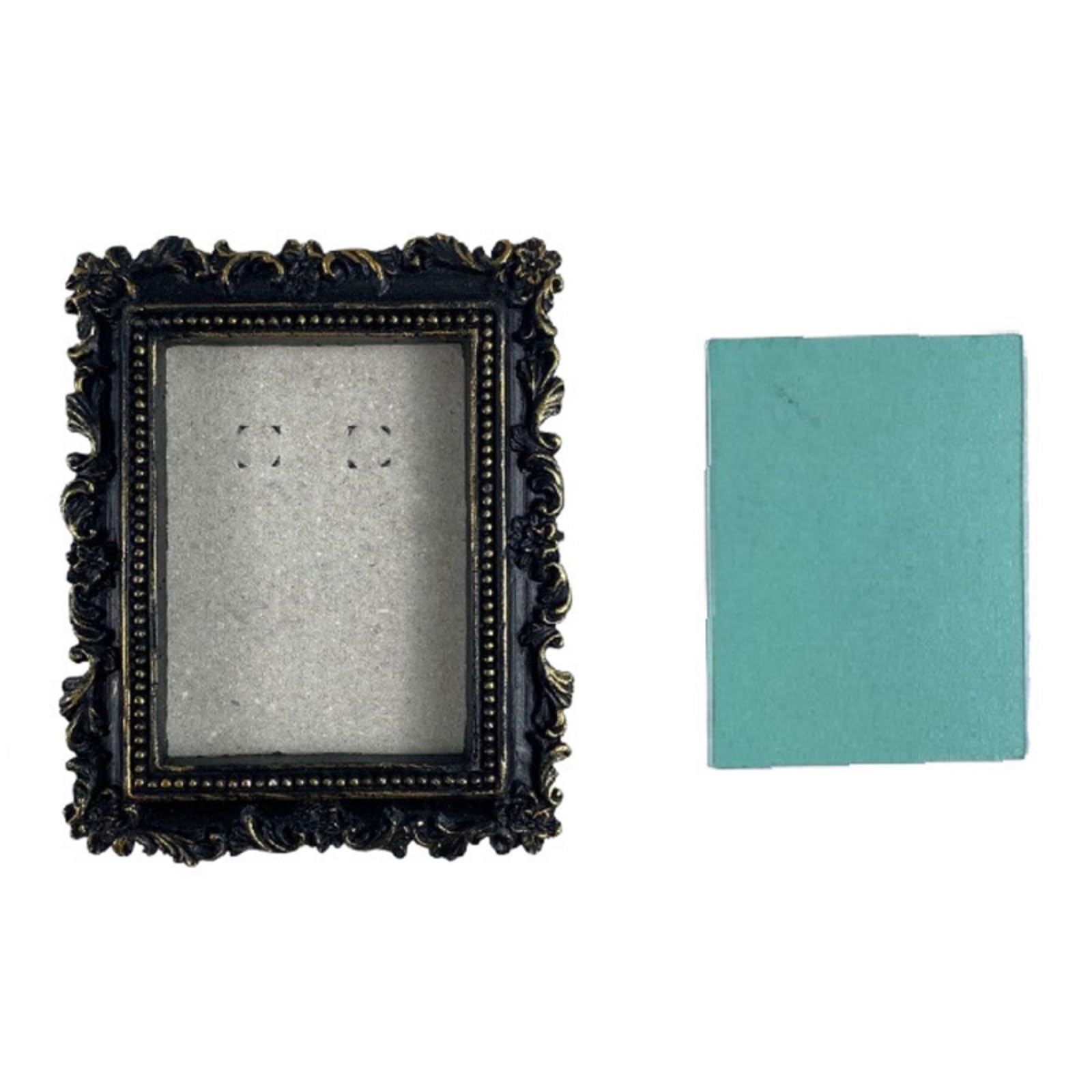 Qusinfc Retro Inspires Resin Photo Holder with Flower Designs Perfect for Enhancing Home Aesthetic Picture Frame Petroleum Rosin Frame