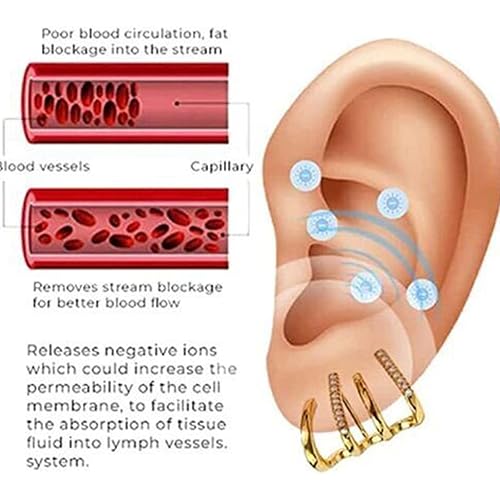 Miniatura 3 de Aretes magnéticos adelgazantes de acupresión 1 par de aretes de garra para mujer aretes de oreja