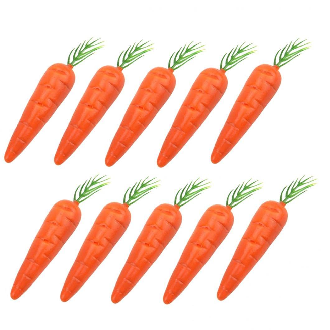 Tossper Carrot 10Pcs Mini Artificial S Plastic Foam Ornament Christmas Wedding Kitchen Fake Food Decoration