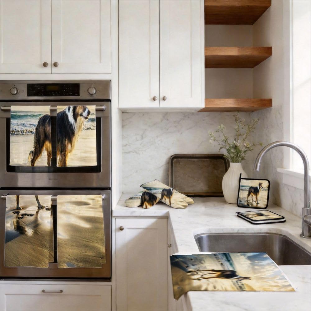 9PCS Bella Beach Dog Cucina Decor e Accessori Set