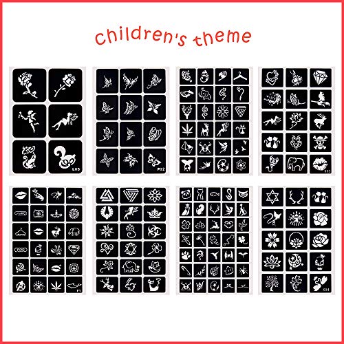 282 Designs Temporary Tattoo Stencils Removable Tattoo Stickers Face Paint Stencils Body Art Stencil Pack For Glitter Tattoos/Face Paint/Body Art/Temporary Tattoo #TOP2