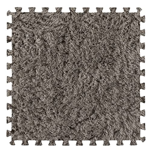 Dalles de tapis en mousse emboîtables gris 30,5x30,5cm Tapis éveil de salon