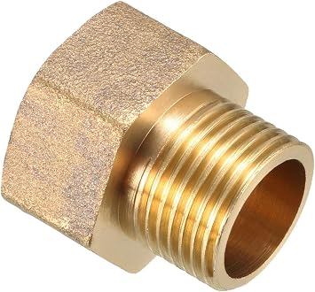 XYWHPGV Brass Pipe Fitting, Adapter, 3/8 PT Male Coupling x 1/2 PT Female (3f56b b9ecc e0c37 8f3c5 f90bd 51268