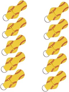 فوميز. سلسلة مفاتيح معدنية للمعصم من 10 قطع، حلقات مفاتيح لسلاسل المفاتيح، حامل مرطب الشفاه، حامل عصا البيسبول، حامل احمر الشفاه، غطاء بلسم الشفاه، مجموعة حلقة مفاتيح ابداعية واحمر الشفاه