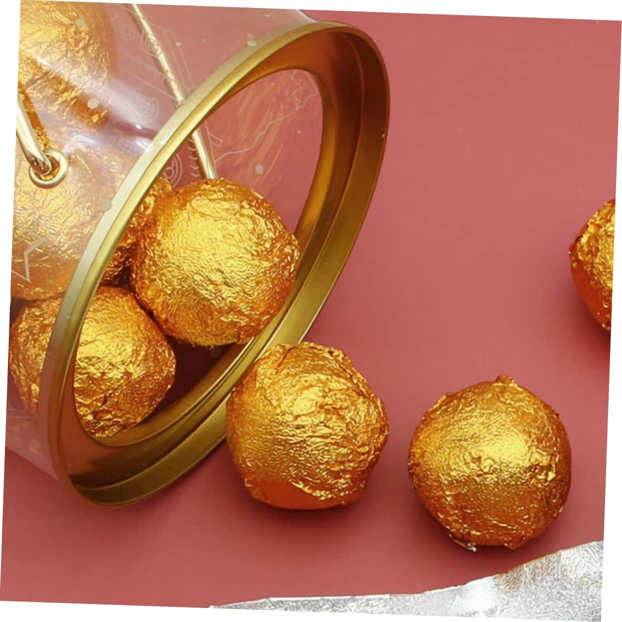 1000pcs Aluminum Foil Candy Wrappers Foil Sheets for Dried Fruit Chocolate Candy Packaging