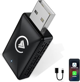 Embui Wireless Android Car and Carplay Wireless Adapter, Wireless 2 in 1 Stick Converts Wired Android Car/Carplay into Wireless, Suitable for Cars with AA and Carplay, USB C/A Cable Mini Version