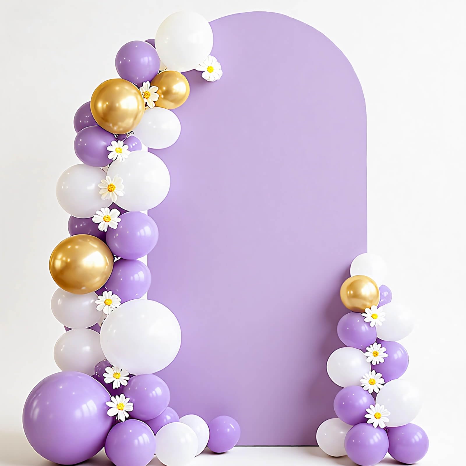 7.2 FT Arch Backdrop Cover, Wedding Lavender Arch Covers Stretchy Backdrop Spandex Fitted for Baby Shower Birthday Balloon Chiara Stand Decor Lavender