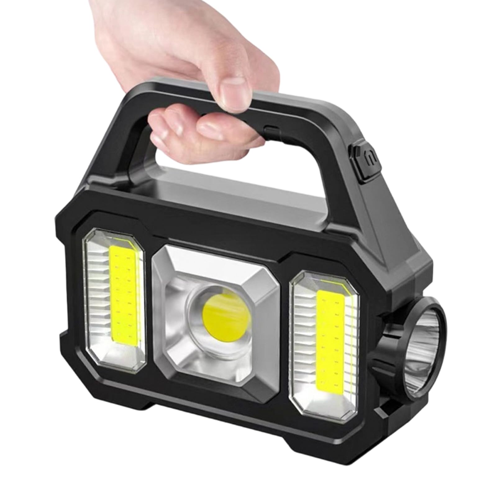 FROMCEO Bright 250LM Solar LED Flashlights with COBs Light and Adjustable Mode for Hiking Biking and Night Patrols Crisis Power Institution Light