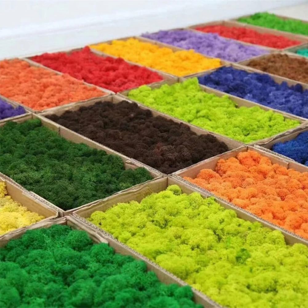 Artificial Moss 200g(7.05 Oz) Fake Preserved Moss Fake Grass for Fairy Gardens, Mini Landscape, Potted Mulching, Party Table Decor