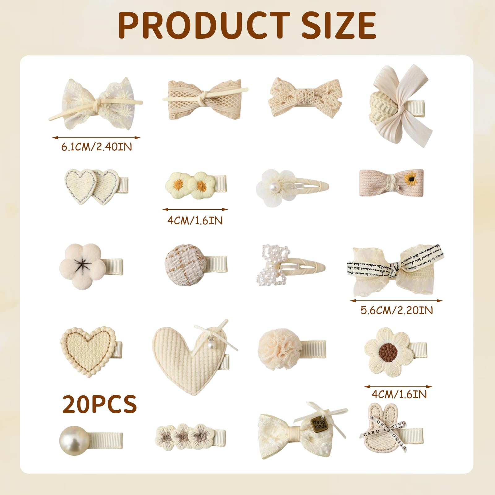 VelvetGlow Toddler Hair Clip Set, 2.4 Inch Baby Girls Hair Bows, Girls Hair Bows, Fully Covered Hair Clips - Image 2