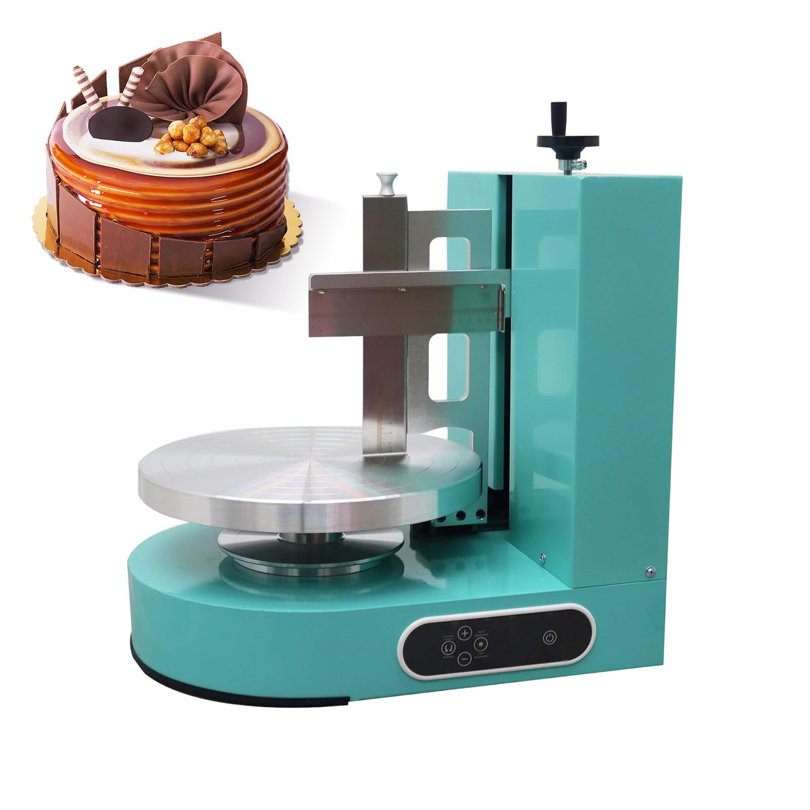 Automatische Tortendekorationsmaschine Und Torten Dekorieren Einfach, Aluminium-Drehteller, Glatte Glasur, Elektrische Kuchen Verzierung Für Zuhause Und Profi(Green)