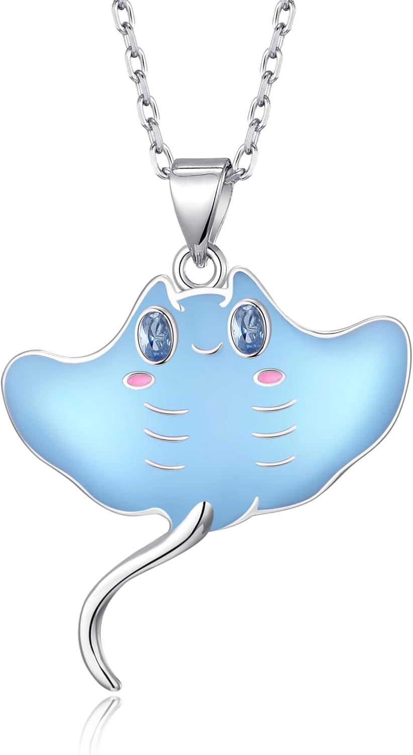 Ocean Animal Necklace Orca/Dolphin/Shark/Stingray Marine/Turtle Animals Pendant Ocean Jewelry Gifts for Women Mom Wife