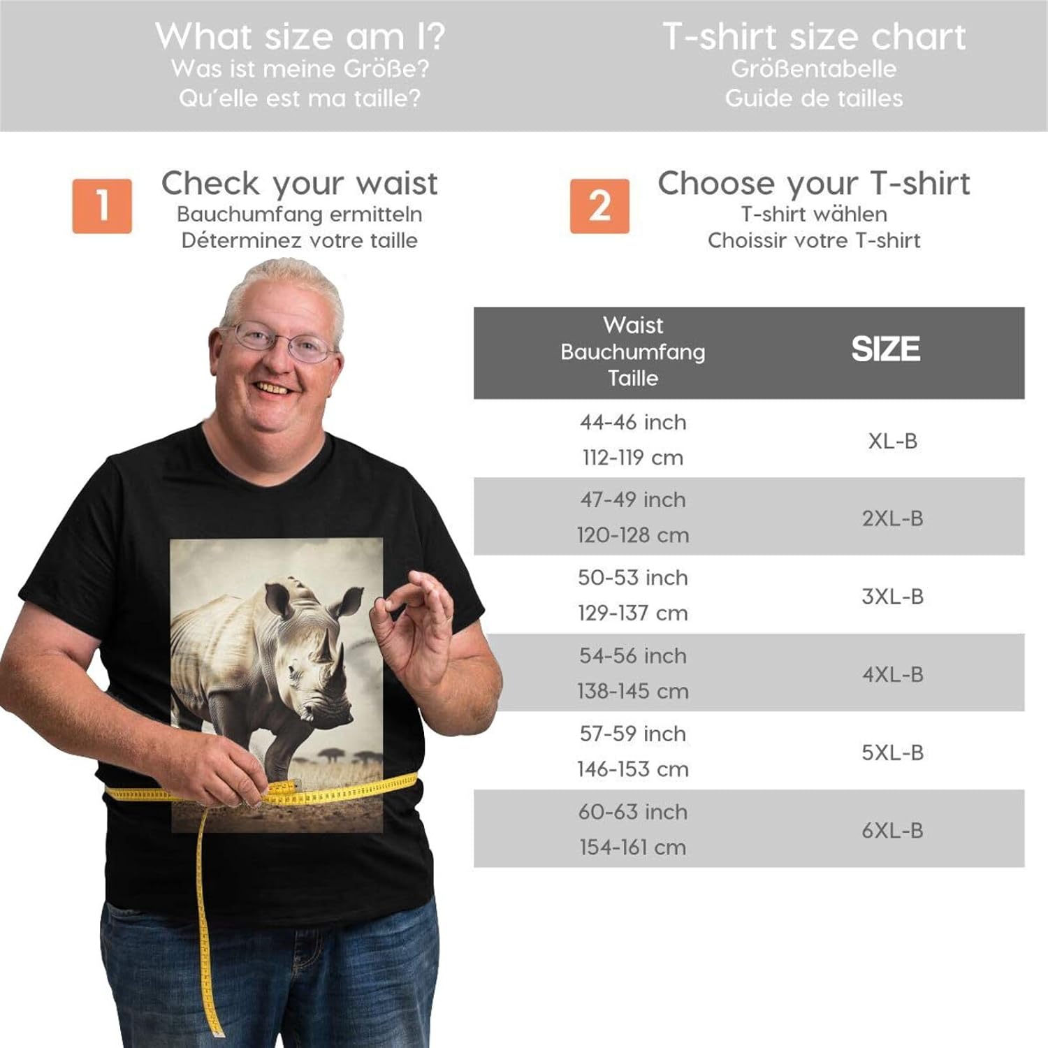T-Shirt Plus Size Heavyweight T Shirt for Men Big and Tall Tshirts | South Africa Animal Oversized Tshirts For Men Short Sleeve Upf 50+ Sun Protection T-Shirt For Casual & Daily Wear