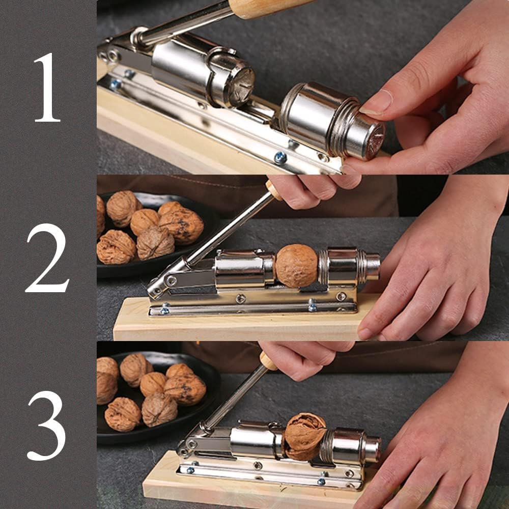 Toriox Walnut Cracker,Die Cast Stainless Steel Nut Cutter Walnut Clamp Plier Portable Smart Walnut Akhrot Pincers Bottle Opener for Pecans, Almonds, Brazil Nuts, Hazelnuts Pista 1