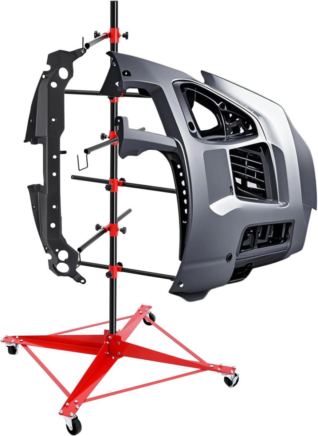 Auto Panel Tree Paint Stand Holder with Wheels, Adjustable Multi-Hook Paint Drying Rack for Auto Body Parts, Doors & Panels, Mobile Spray Painting Stand up to 330 lb Capacity