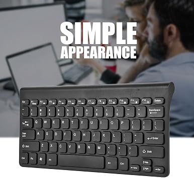Richer-R Mini Wired Keyboard and Mouse Set Compact Size, Light Weight, Ultra-Thin Design USB Keyboard Optical Mouse Combo for PC Laptop(Black)