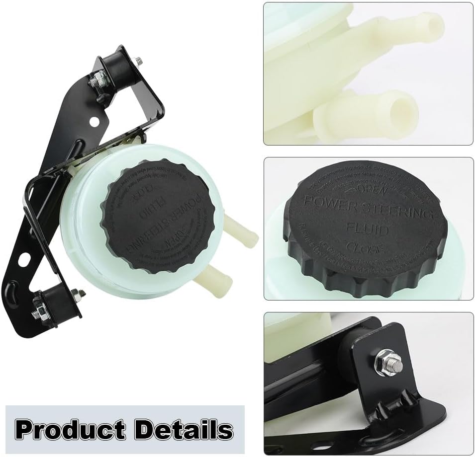 WMPHE Power Steering Reservoir with Bracket Compatible with Toyota Sequoia 2001 2002 2003 2004 2005 2006 2007, Compatible with Toyota Tundra 4.7L V8 2000 to 2006, Replacement for 603-678, 443600C030