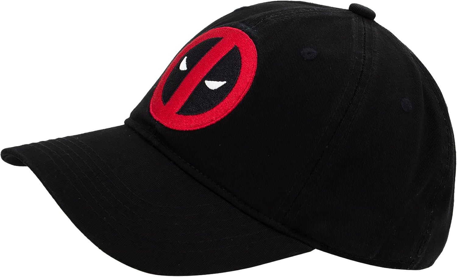 Marvel Deadpool Dad Hat, Stitched Face Logo Cotton Adjustable Baseball Cap with Curved Brim, Black, One Size - Image 5
