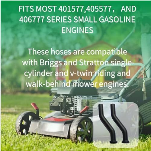 Miniatura 6 de Paquete de 2 mangueras de vacío de goma 596163 de 3 pulgadas, compatible con Briggs & Stratton y John Deere D125 D130 D140 D160 D170, repuesto para