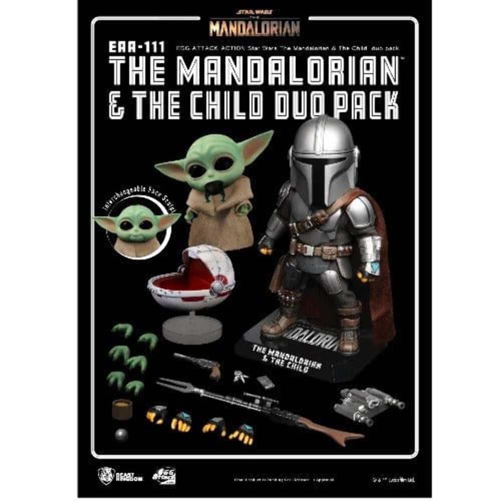 Beast Kingdom- Confezione Duo The Mandalorian & The Child, Multicolore, EAA-111