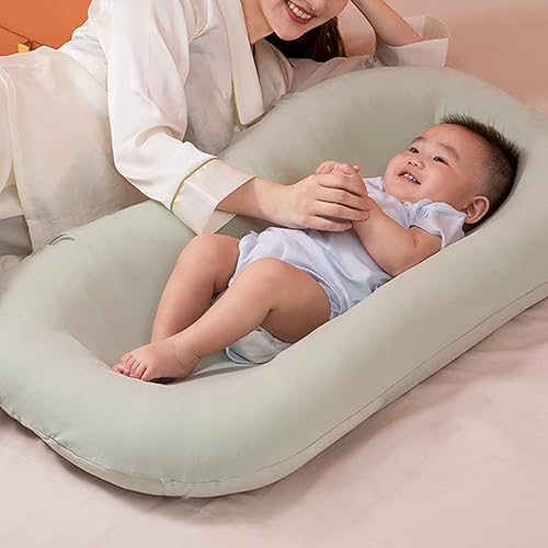 Miniatura 2 de HEOLIEN Almohada de alta calidad para recién nacido, suave algodón orgánico, transpirable, almohada para tumbona para recién nacido de 0 a 12 meses