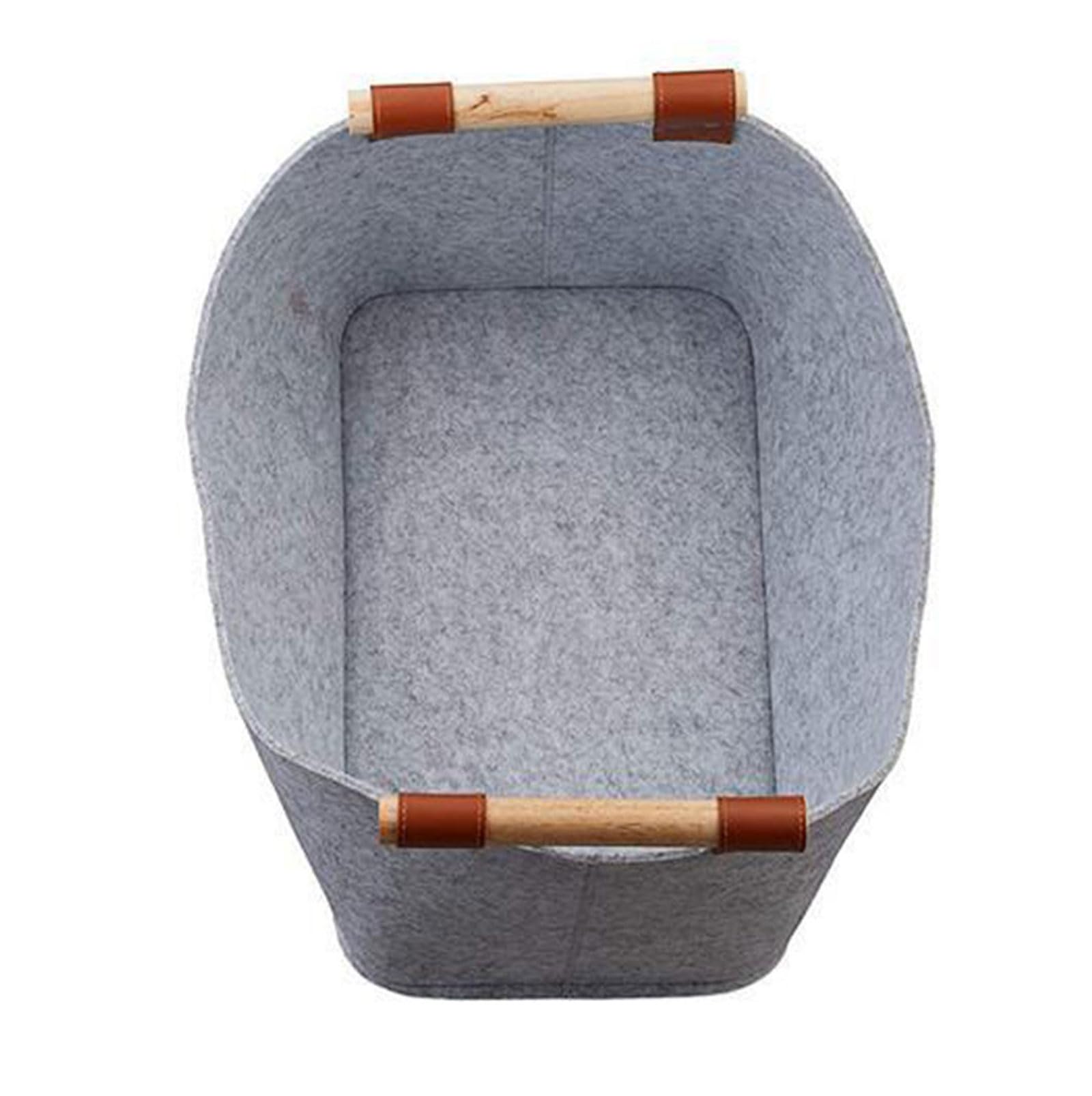 NEWFT Portable Fireplaces Woods Basket Sturdy and Fashionable Felt Firewood Basket with Handle for Ample Wood Storage Felt Shopper Bag