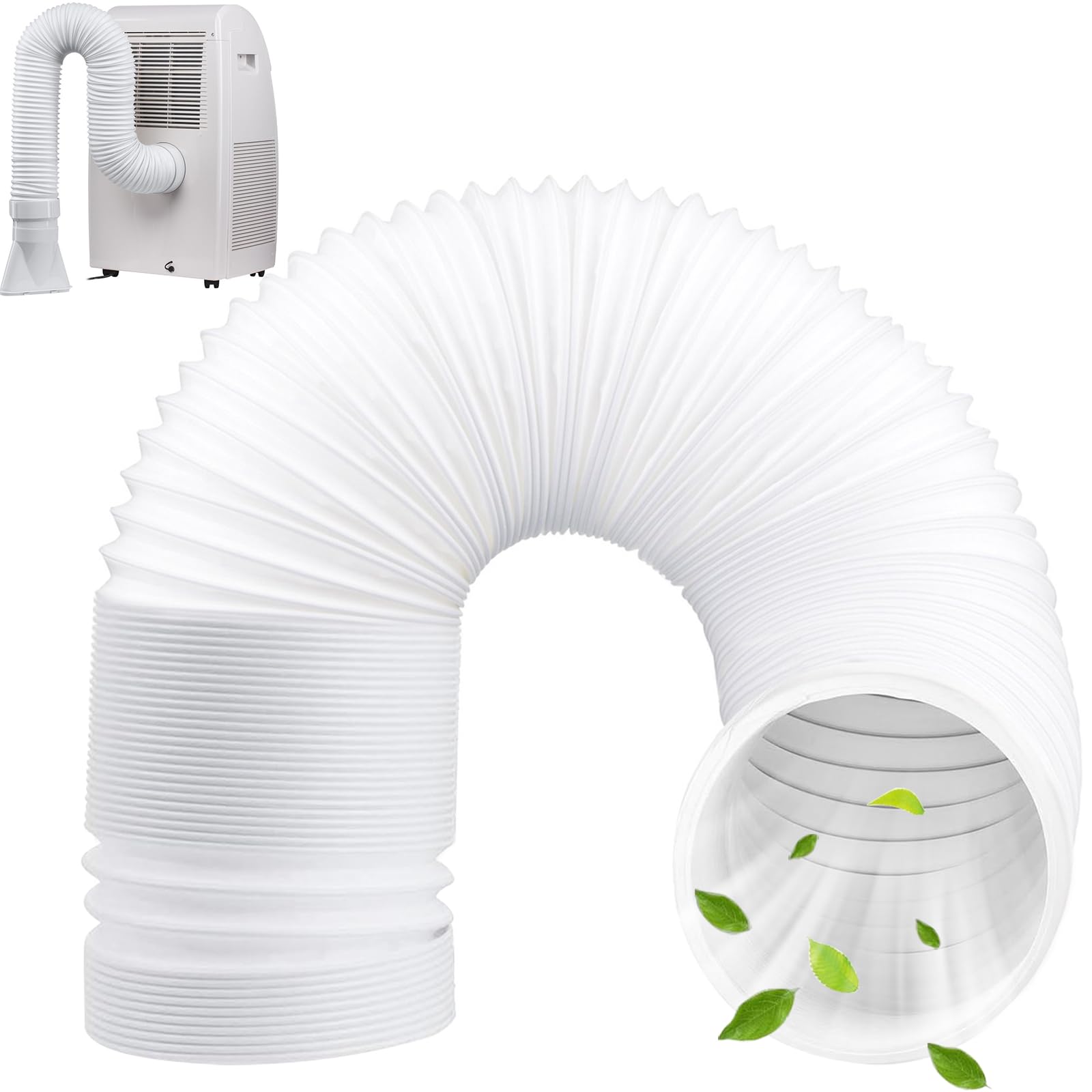 Tubo Climatizzatore Portatile, 150mm Tubo di Scarico Aria Condizionata Portatile, Flessibile Tubo Climatizzatore per Aria Condizionata, Asciugatrice, Cappa Aspirante, Ventilatore di Scarico
