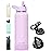 CIVAGO 40 oz Insulated Water Bottle With Straw, Stainless Steel Sports Water Flask Cup with 3 Lids (Straw, Spout and Handle Lid), Double Walled Travel Thermal Canteen Mug, Lavender