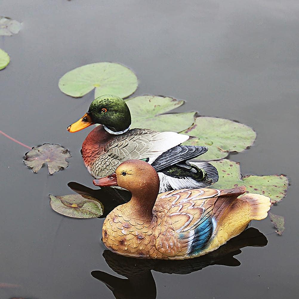 Duck Sculpture,Floating Pond Decor Garden Pool Decoration Resin Duck Statue with Sturdy Material, for Garden Pond, Pool Decor ()