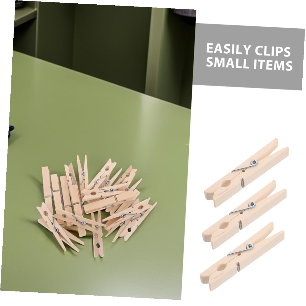 NUOBESTY 150 Piezas Pinzas de Madera Multiusos Clips para Ropa Resistentes al Viento Mini Pinzas para Colgar Calcetines Toallas y Fotos Protección Delicada para Prendas Pequeñas Portátiles
