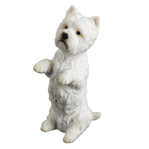 West Highland White Terrier Sitting Up Puppy Dog - Figurine