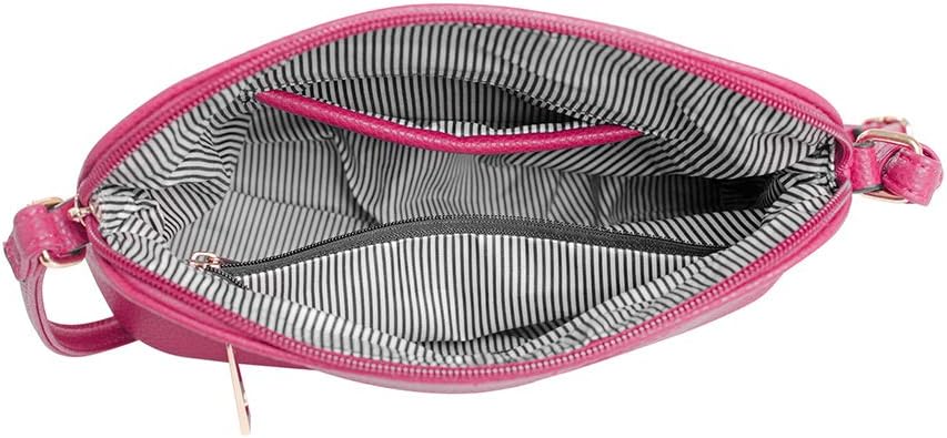 SG SUGU Lunar Lightweight Medium Dome Crossbody Bag Shoulder Bag with Tassel | Zipper Pocket | Adjustable Strap - Image 6