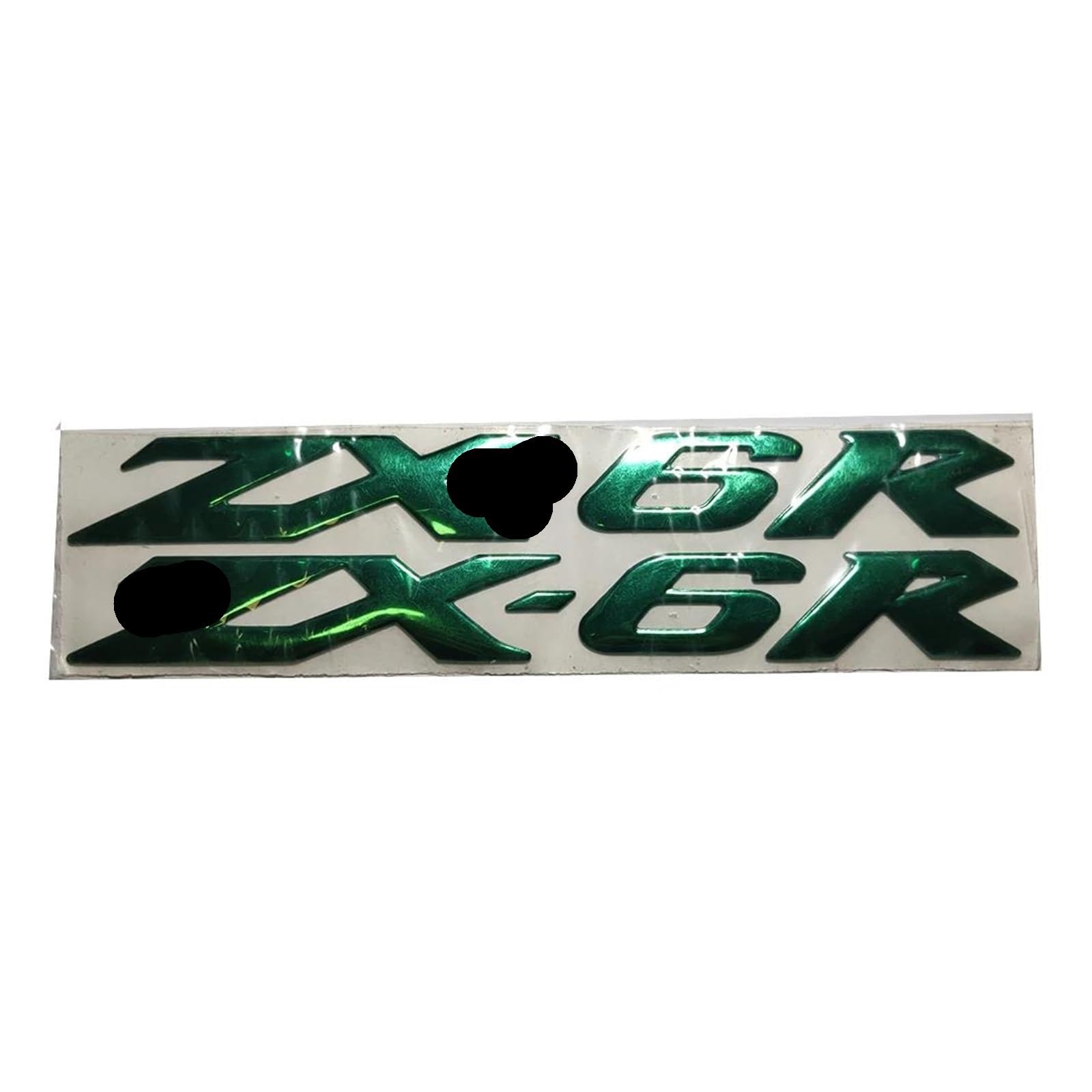Decoration for Kawasaki ZX6R ZX10R ZX14R ZX-6R ZX-10R ZX-14R 3D Emblem Badge Decal Tank Wheel Sticker Soft Reflective Decals(Green,ZX6R)