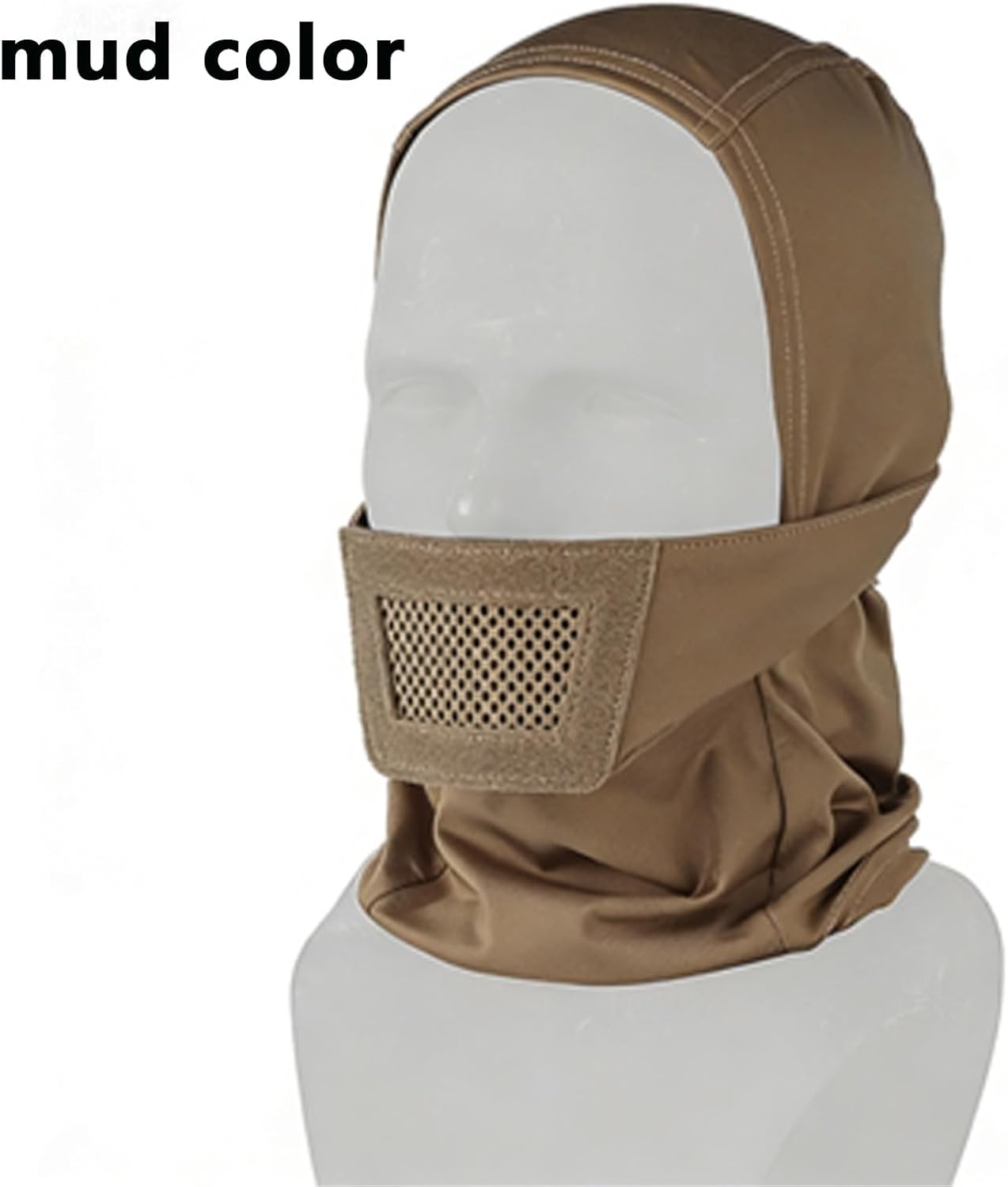 Unisex Air Gun Mask,Full-face Protective Rider Headgear and Neck Protector,Suitable for Tactical Helmets, Cycling, Paintball, and Hunting; Fits Head Circumferences of 52-66cm