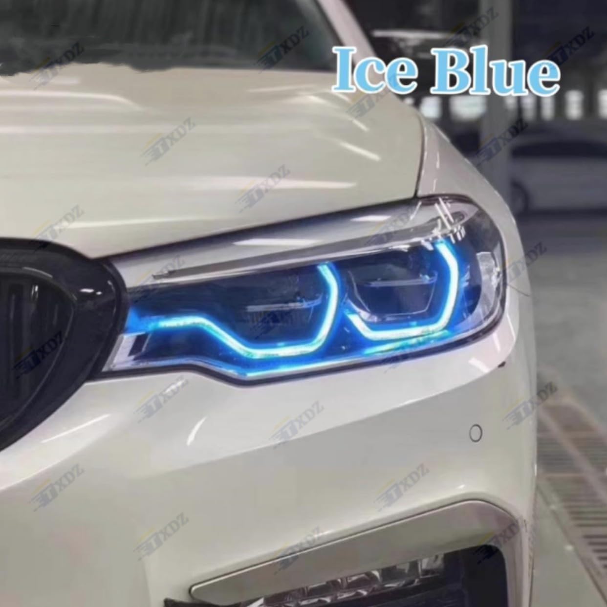 Yellow DRL Golden Eye Modules For 2017-2020 B-MW G30 530i 530iX 540i 540iX M550iX 540dX 530e 530eX Adaptive LED Headlight, Angle Eye Yellow Daytime Running Light Modules (Ice Blue)