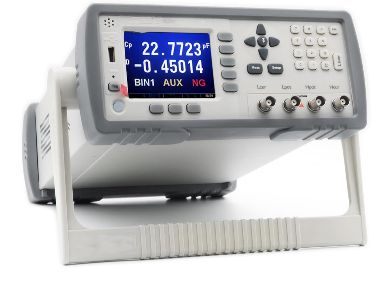 Benchtop LCR Bridge DCR Tester Precision Inductance Capacitance Resistance Meter with Frequency 50Hz~200kHz(37 Points) Signal Level 0.01V~2.00V(10mV Step) RS232C USB Interface Save 10000 Datas