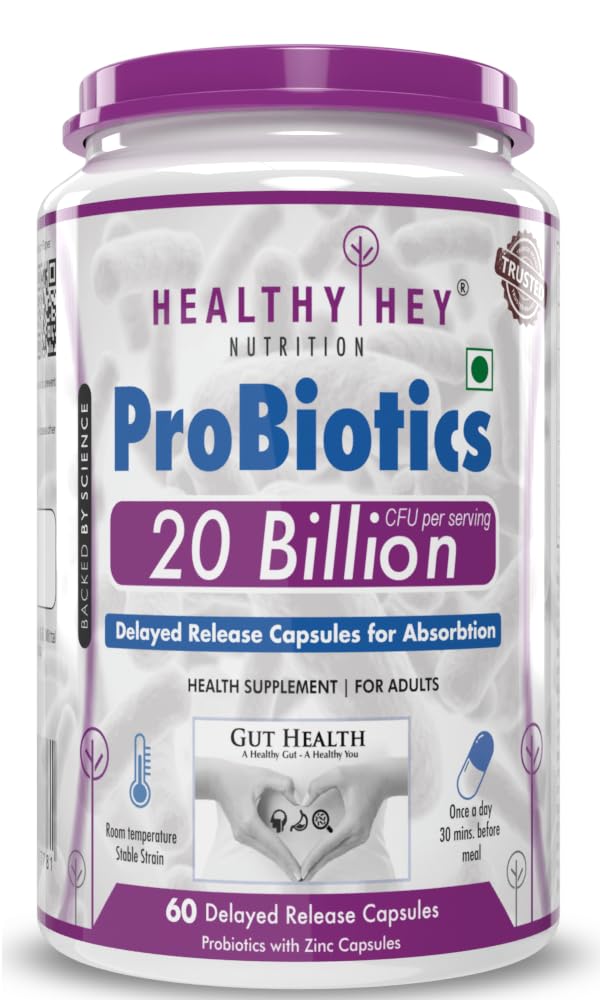 HealthyHey Nutrition Probiotic 20 Billion Cfu Supplement with Delayed - Release Capsules for Temperature Stable, Digestion, and Immune Health - (60 Capsules) (B07JGMG5Y5) Amazon Price History, Amazon Price Tracker