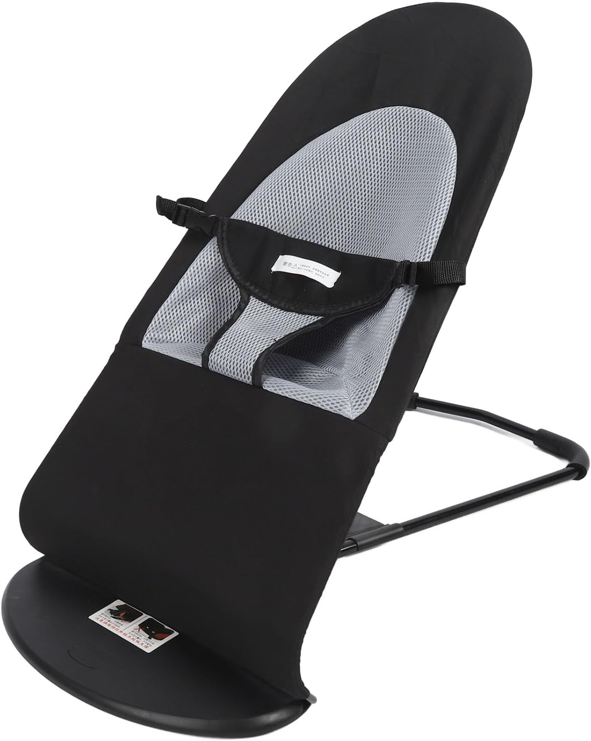 Dog Rocking Chair, Foldable Washable Height Adjustable Portable Pet Rocker Bed Chair, Dog Bouncer Chair Spring Summer Pet Dog Bed Cat Sofa Pet Rocking Bed for Small Dogs Puppy(Black Cotton Fabric)