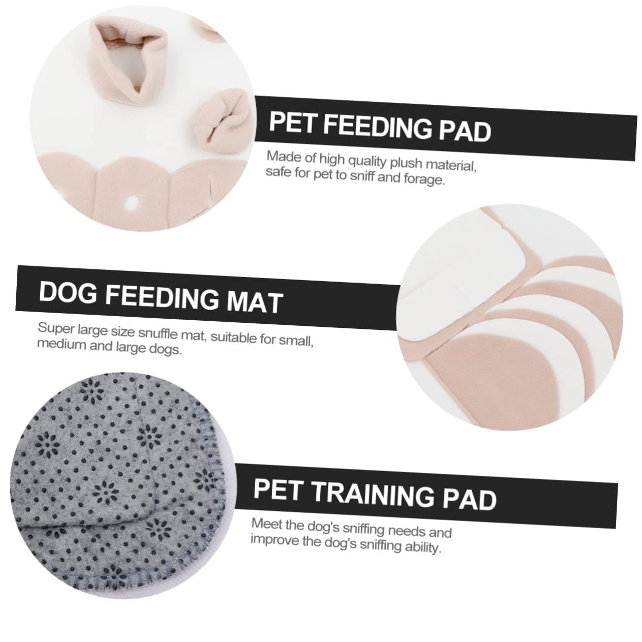 Kisangel Tapis de Fouille pour Chien, Tapis D’Alimentation Lent en Peluche, Lavable, pour Activités Intérieures et Stimulation de L’odorat