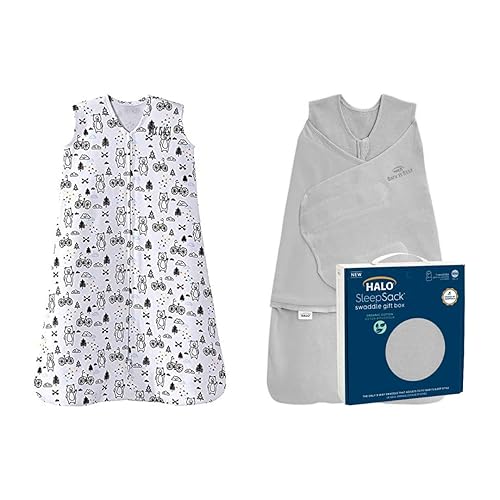 HALO Juego de saco de dormir  Manta 100 algodón osos abrazos tamaño pequeño algodón orgánico caja de regalo para recién nacidos nube