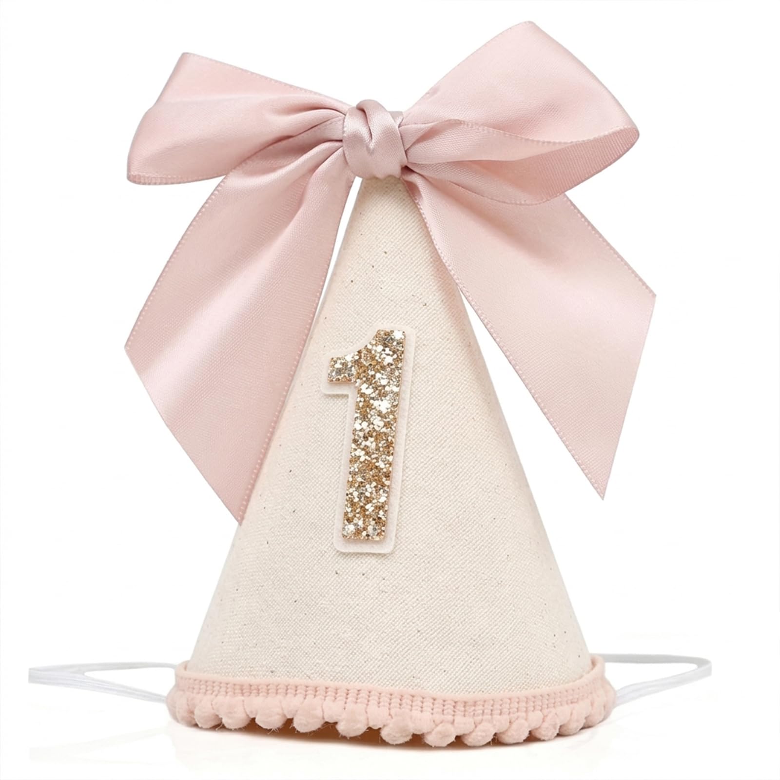 Shensuii Half Birthday Hat, Glitter Cone for Baby Party, 1 Pcs (1)
