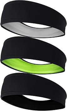 EasYoung Mens Headbands, Sweat Wicking Mens Headbands, Mens Sport Headbands for Running or Fitness, Non-Slip, Breathable