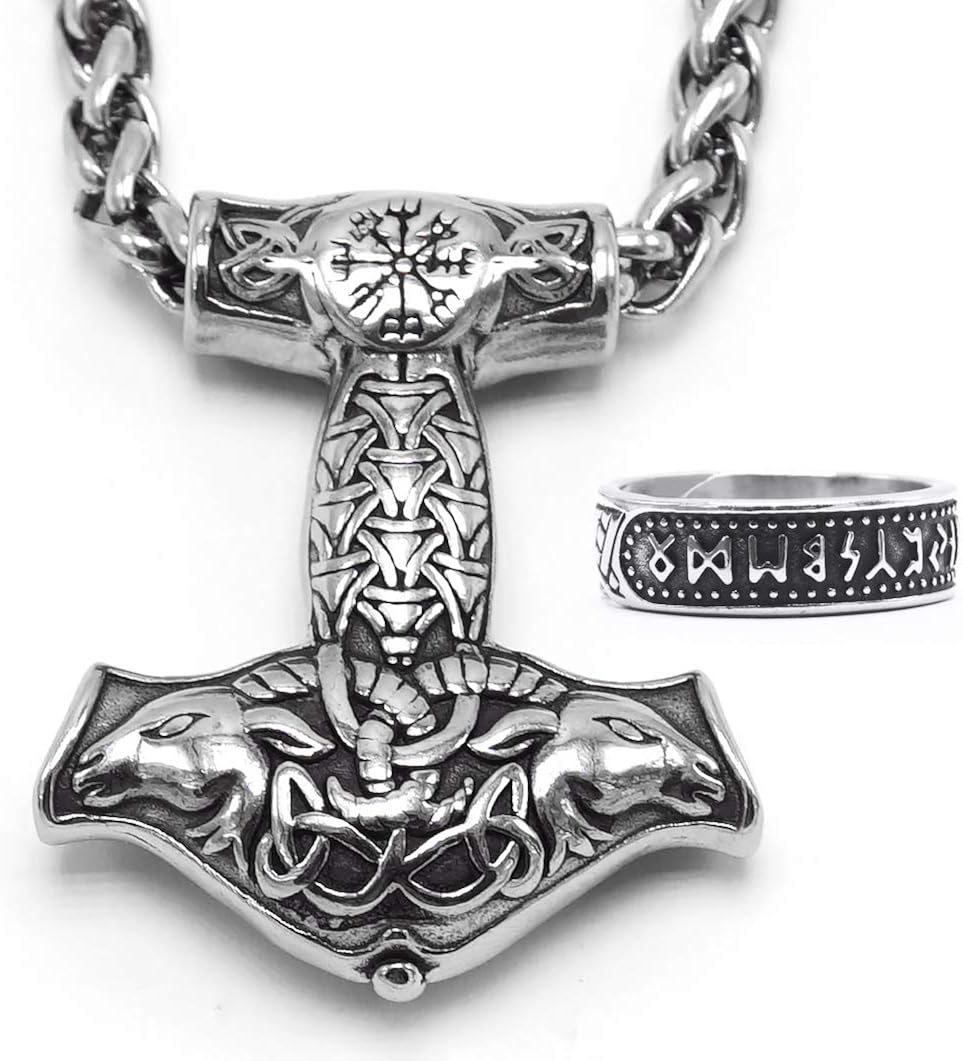 thor hammer necklace amazon