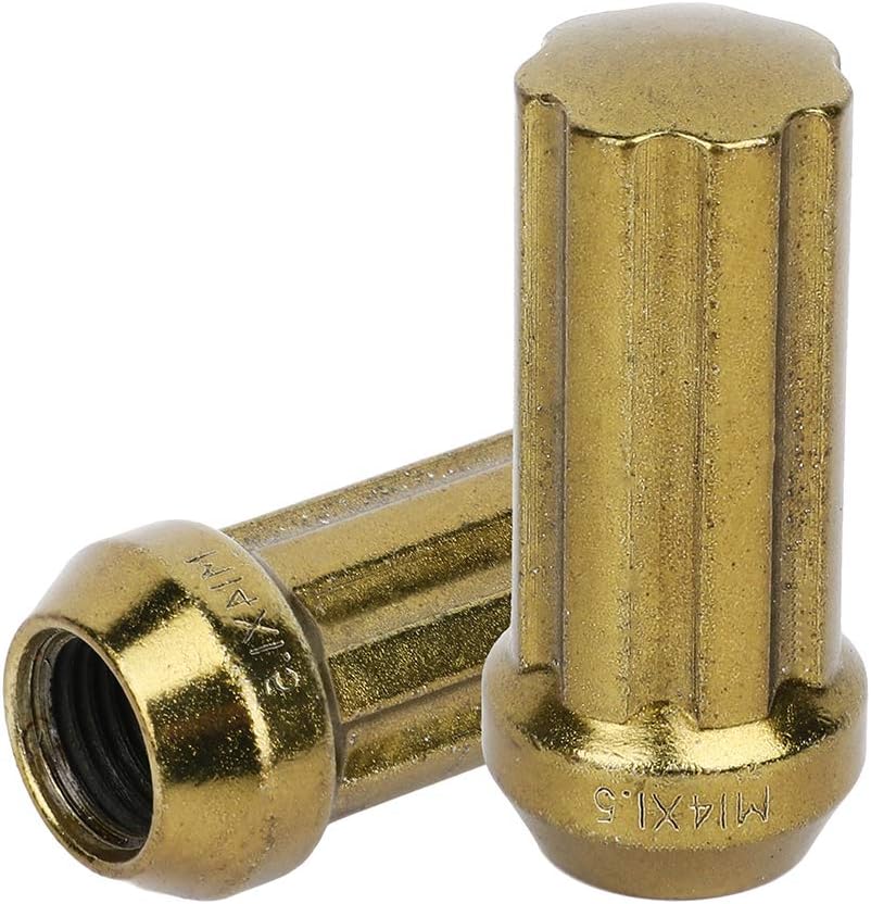 M14X1.5 Wheel Lug Nuts,32pcs 14X1.5 Closed End Gold Lug Nut,2in(50mm) Hex 0.9in(23mm) for Chevrolet,for GMC,for Hummer 1999-2019