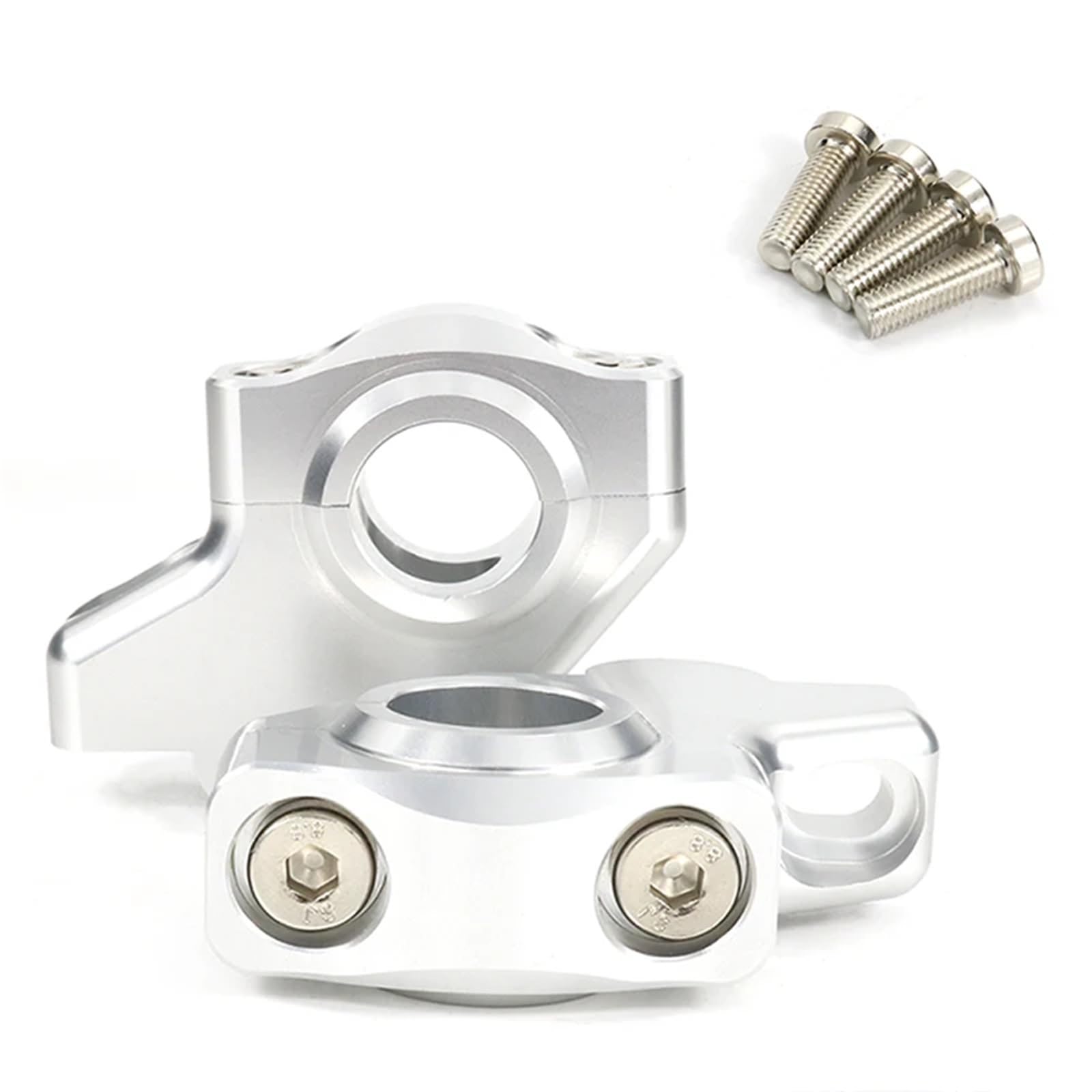 Pasuje do Honda CBF1000 2006-2019 CBF 500 CBF 600 22mm 7/8" Offset Handle Bar Riser Riser zacisk(Gloss Silver)